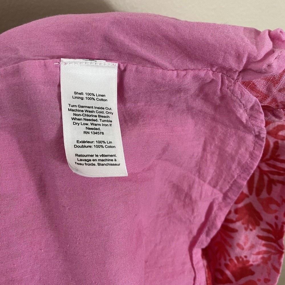 Vineyard Vines women's pink/red tile Otomi off the shoulder romper sz med - Picture 8 of 9